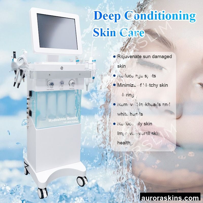 2026 Customized Language 14in1 Beauty Oxygen Jet Oxygen Facial Skin Tightening Whitening Face Cleaning Beauty Salon Machine