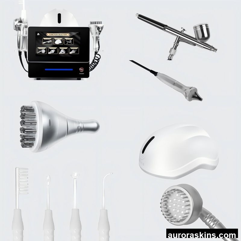 Aurora Skins a Helmet Roller Massager Ozone Hair Scalp Jade Roller Inject Meso Homeuse Head Spa Professional HESW180
