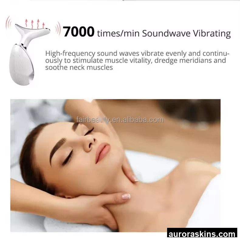 Home Portable Hand-Held Face Neck Body Lifting Phototherapy Wave Massage Cleaner Skin Care Facial Care Device