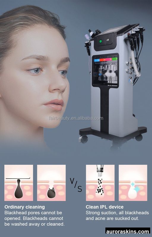 Facial Instrument Deep Cleaning Hydraulic Exfoliation Oxygen Machine Multifunctional Skin Care Beauty Spa Microcrystalline 8in 1