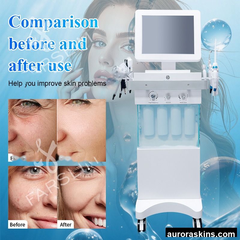 2026 HOT Spa Hydbubble Facial Skin Care Aqua Peel Deep Skin Cleaning 14 in 1 H202 Updated 14 in 1 White case Beauty Machine
