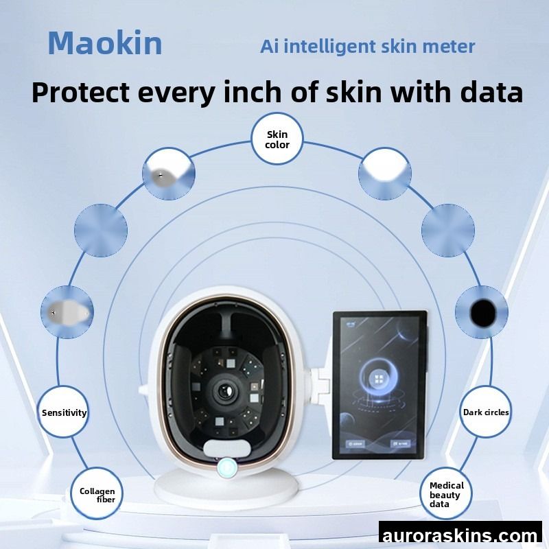 AI Magic Mirror Eight-Spectrum Intelligent Skin Analyzer LED Detector Test Instrument for Beauty Salons-Exported Moji