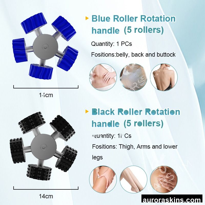 Handhold Inner Ball Massage Lymphatic Drainage 360 Degree Roller Vibrating Cellulite Remover 360° Rotation Massage Machine