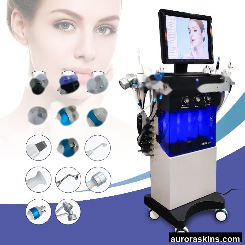 2025 Factory Price 14 in 1 Hydrodermabrasion Face Care Spa Machine Oxygen Jet Water Bubbles H2O2 Facial Skin Cleaning Instrument