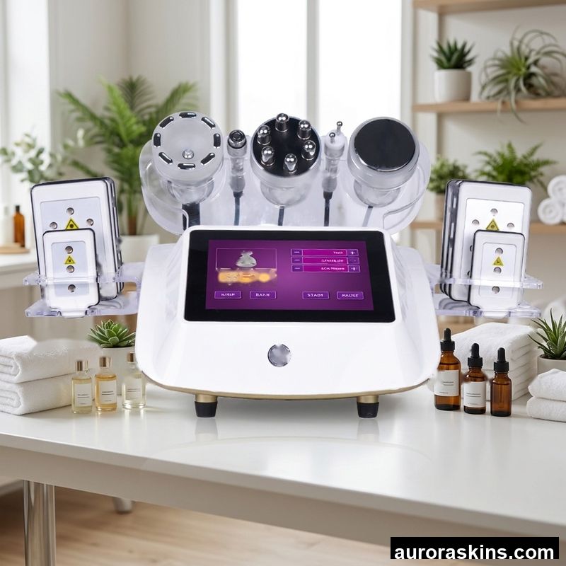Fat Reduction Machine for Home and Salon Use Body Slimming Weight Loss Equipment 6 in 1 40 K Stainless Steel ABS Multifunctional