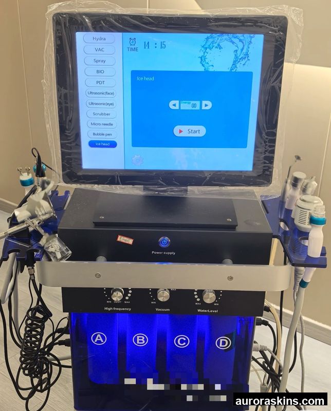 Aurora Skins a 14+3 Skincare Facial Skin Aqua Tightening Whitening Lifitng Machine Face Cleaning Salon Medspa Homeuse