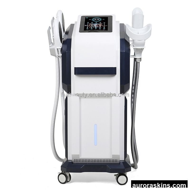 2026 Aurora Skins 2 in 1 Fat Freezing + Body Shaping 4 Handles Cryo Body Slimming Machine Magnetic Muscle Stimulator