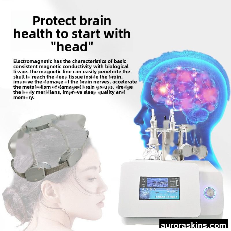 6D Quantum Transcranial Magnetic Stimulation Instrument Multifunctional ABS Physiotherapy Device for Anti-Aging Neck Beauty Care