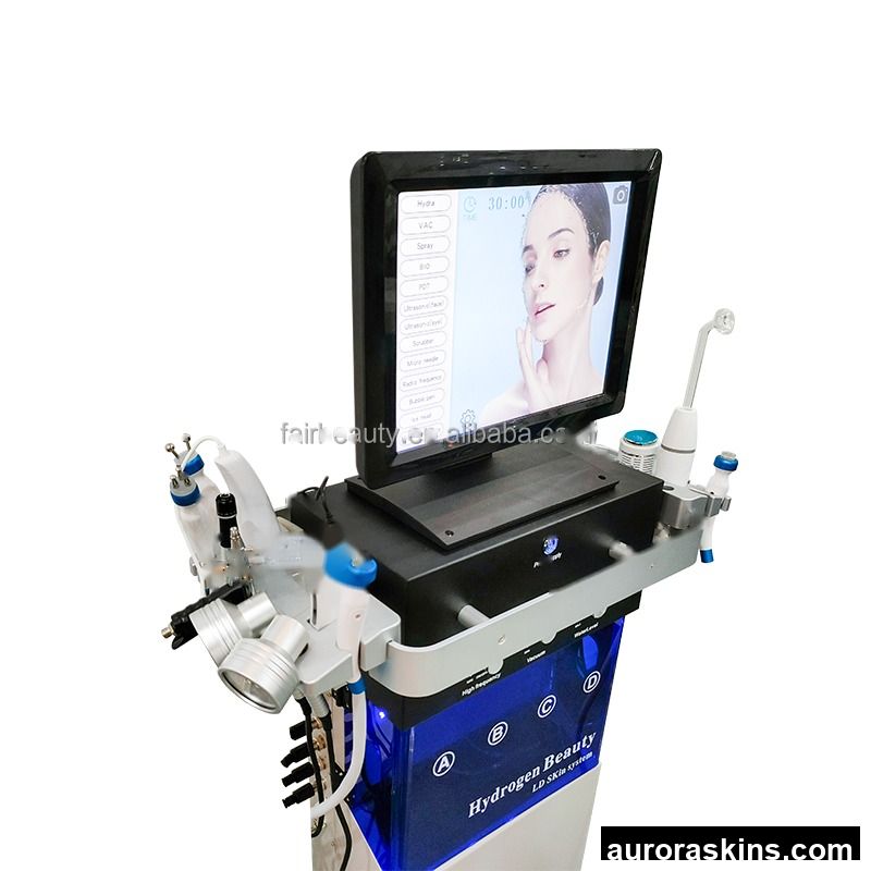 14-in-1 Beauty Oxygen Jet Facial & Head Skin Tightening Machine with Deep Cleansing US/UK/EU/AU/JP Plugs for Beauty Salons