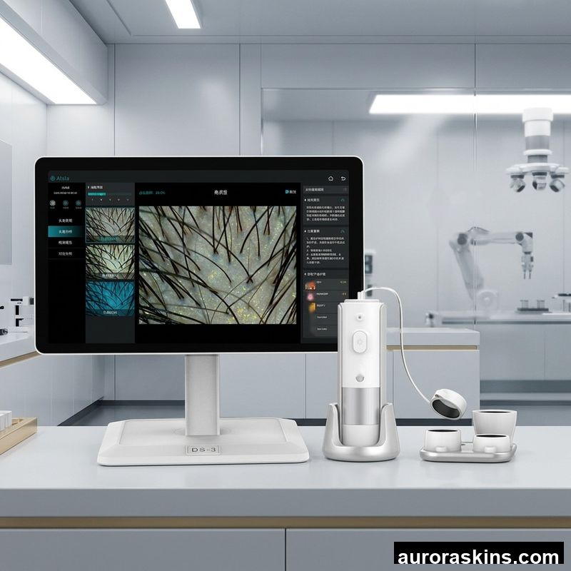 Desk Skin Hair Diagnostic System AI Intelligence Detection Trichoscopy Analyzer Touchscreen WiFi for Clinic Use