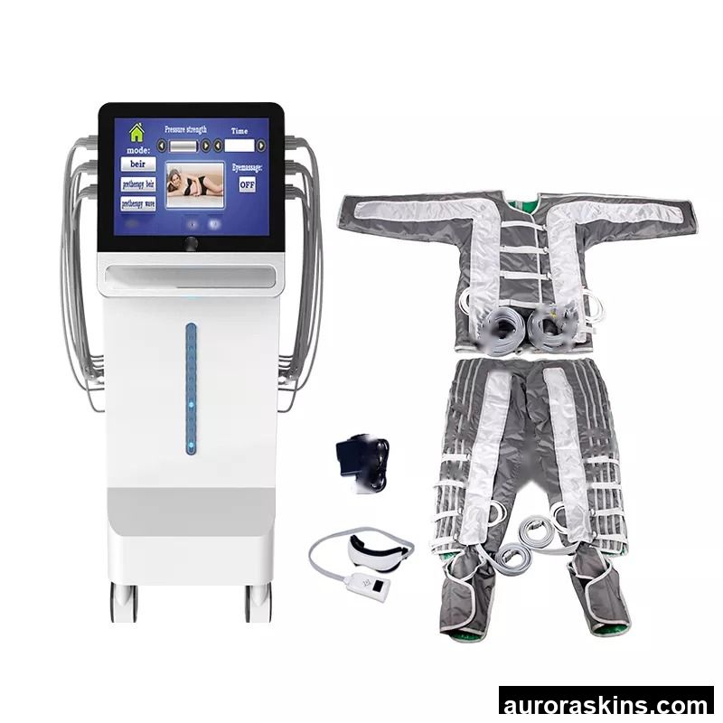 Excellent Performance Full Body Infrared Pressotherapy Machine Lymphatic Drainage Suit with 24 Air Chambers4 Massage Modes