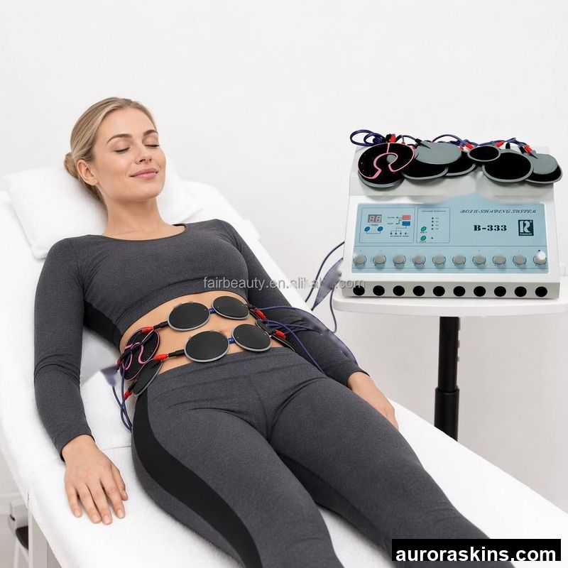 Micro-current 24 Massage Pads 5 Modes 10 Channels Body Sculpting Electric Muscle Stimulator Muscle Building Stimulation Machine