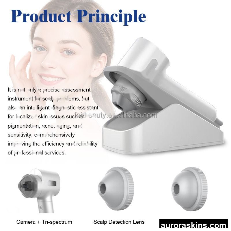 Skin Analysis Machine Skin Analyzer Facial Scanner 3D Skin Detector Hair Scalp Analysis Analyzer Hair Growth Treatment Machine