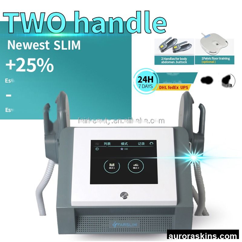 13 Teslasculpt Aurora Skins Body Sculpting Burn Fat Electrical Muscle Building Stimulator 4 Handles Sculptor Aurora Skins Sliming Machine