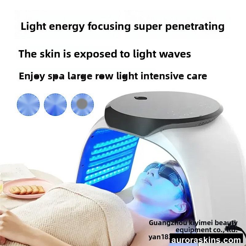 New 7-Color LED Spectrometer for Facial Beauty Large Row Lamp Instrument for Hot Cold Spray Body Desktop Rejuvenation Face
