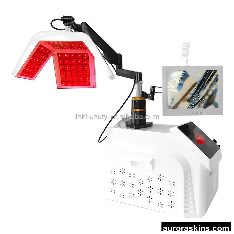 Upgrade Professional 5 in 1 Hair Loss Scalp Treatment 650nm Diode Laser Hair Growth Oxygen Hair Detection Machine