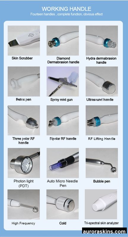 Hot 18 in 1 Aquasure High Pressure Oxygen Jet Peeling Skin Care Skin Rejuvenation Oxygen Face Cleaning Bubble Machine
