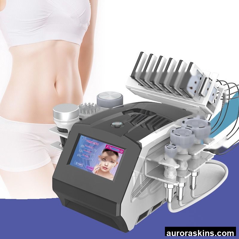 Black Desktop DDS Brush Multiple Vacuum Handles Beauty Machine 7 Handle Magnetic Vibration Head with Trolley Body Shape Spa Use