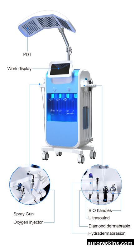 8-in-1 Stainless Steel Air Dermabrasion Exfoliating System SPA600 PLUS-Multifunctional Home Use Beauty Tool, CE Certified EU