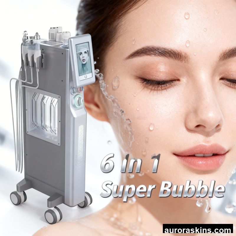 6-in-1 Super Bubble Facial Lifting Skin Anti-aging Oxygen Water Bubble Dermabrasion Deep Facial Cleansing and Care Beauty Device