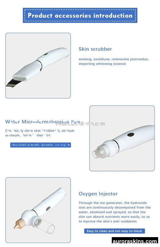Aurora Skins a 6in1 Facial Vacuum Suction Demarbration Import Mesotherapy Cold Hammer Lifting Tighten Skincare Spa Accessory
