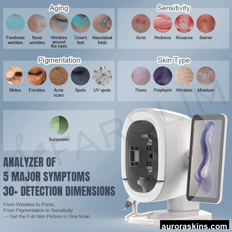 2026 Facial 3D Intelligent 2in1 Facial Skin Analysis Skin Detector Tester Hair Scalp Management Hair Analysis Machine