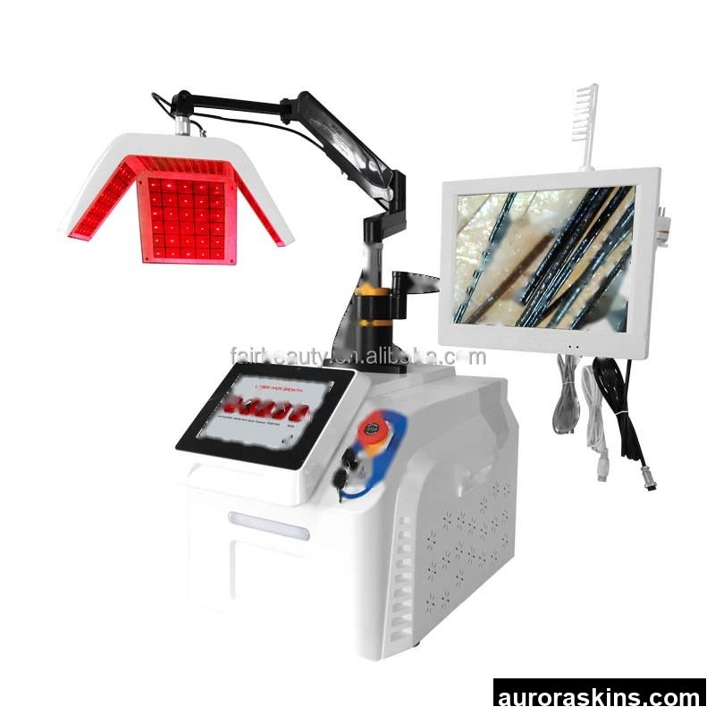Upgrade Professional 5 in 1 Hair Loss Scalp Treatment 650nm Diode Laser Hair Growth Oxygen Hair Detection Machine