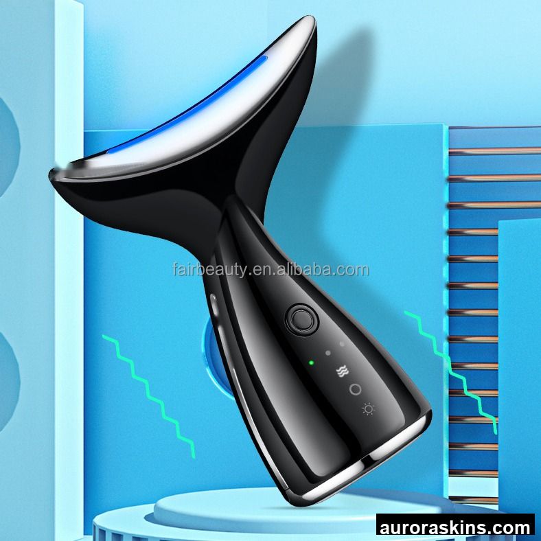 Multifunctional Beauty Instrument Color Light Lifting Vibrating Neck Massager Hot Compress Removes Neck Lines Face Neck Lifting