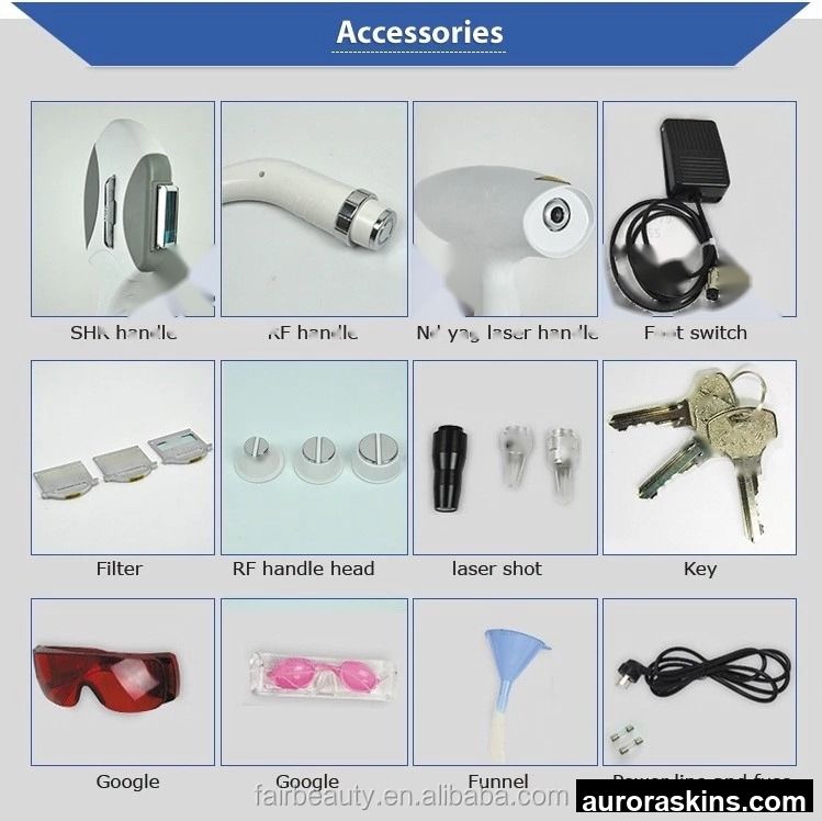 4-in-1 Multi-Function Beauty System-Broadband Light Photon Thermal High-Energy Pulse Technologies for Ink Fading Hair Reduction