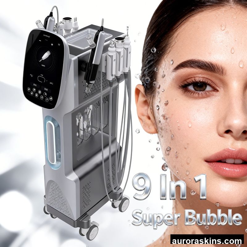 2026 New 9-in-1 Oxygen Bubble Facial Deep Cleaning Aqua Peel Skin Rejuvenation Face Lifting Multi-Function Bubble Beauty Device