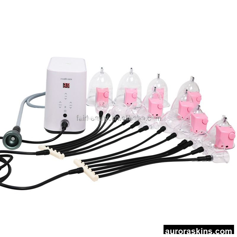 Multi-Purpose 6-Channel Therapy Device-Buttock Lifting, Breast Firming, with 8 Vibrating Applicators 1 Negative Pressure Handle