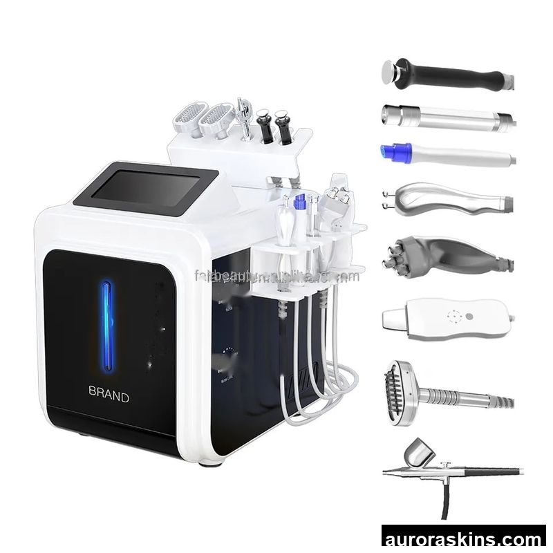 Facial Instrument Deep Cleaning Hydraulic Exfoliation Oxygen Machine Multifunctional Skin Care Beauty Spa 8 in 1 Whitening