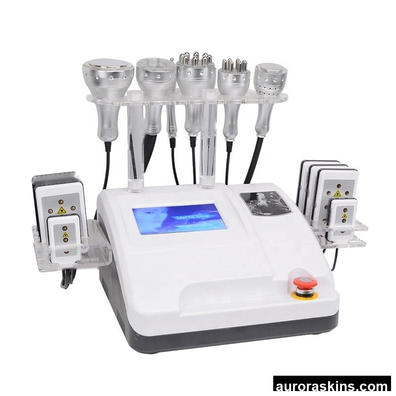 Aurora Skins a Desktop 9 in 1 Radio RF Fat Burning Vacuum Cavi Cold Hammer System 635nm Face Skincare Machine Spa Homeuse