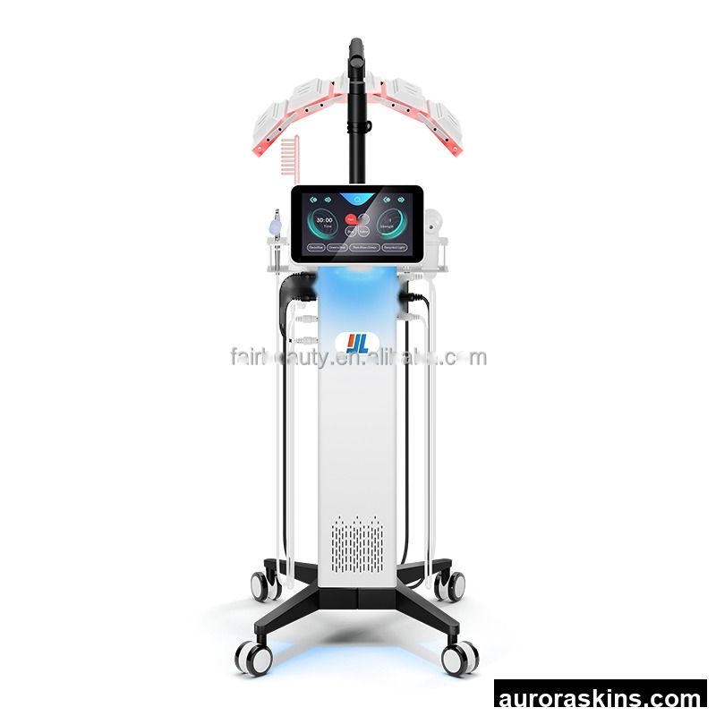 Aurora Skins a 7in1 Facial Hair Scalp Jade Roller Vibration Massager Meso Homeuse Spa Professional PDT Mask Sprayer Inject Analyzer
