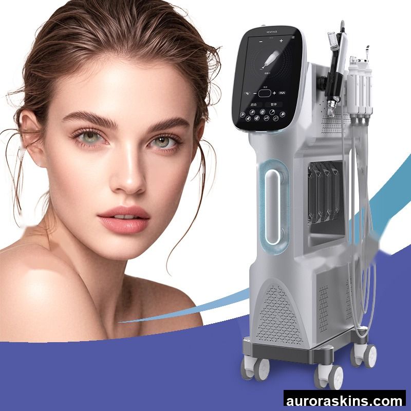 Elegant Gray Super Bubble Hidrafacial Microdermabrasion Facial Machine Trolley Exfoliating Training Facial Instrument Breast