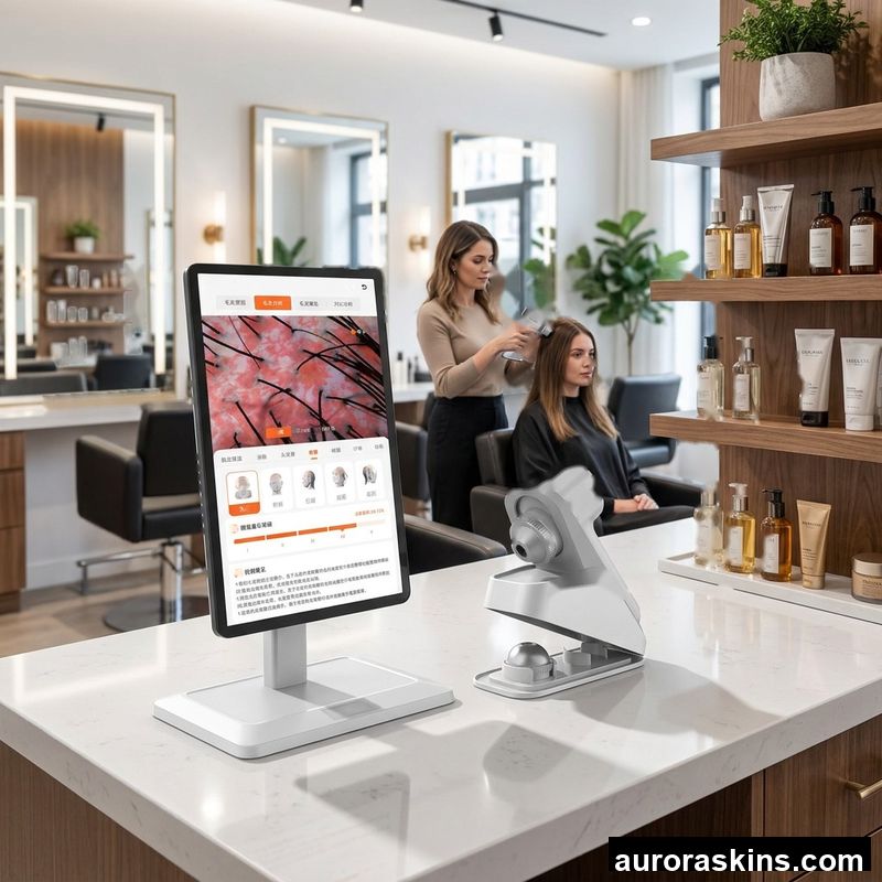 Aurora Skins Hot Hair Analysis Machine Hair Scalp Management 3D Intelligent Facial Skin Analysis Hair Scalp Scan Detector for Salon