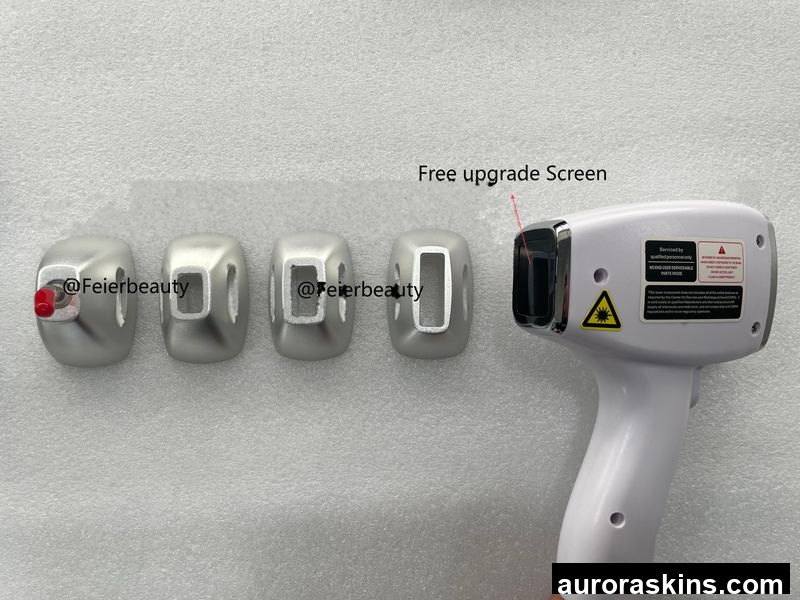 Aurora Skins a 4in1 Soprano 808nm 755nm 1064nm 3wavelengths Titanium Skincare Homeuse Spa Beauty Remove Hair Screen Machine Diode