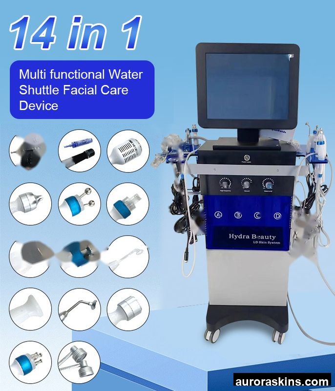 14 in 1 Beauty Oxygen Jet Oxygen Facial Skin Tightening Skin Care Whitening Machine Face Cleaning 14+3 Beauty Salon Machine