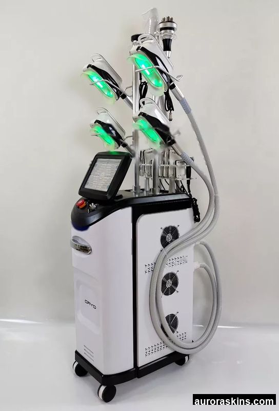 Aurora Skins 9in1 360 Cryolipoly Cryotherapy Frozen Cryo Fat Freeze Vacuum Suction Sculpting Therapy Slimming Machine for Salon
