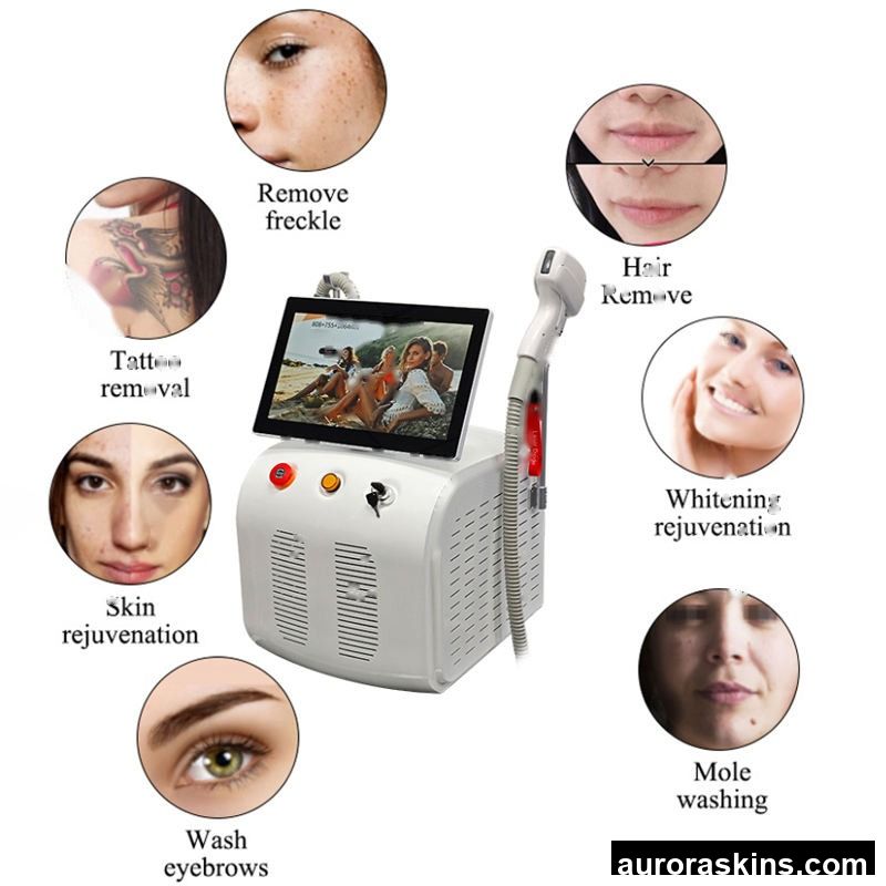 Aurora Skins a 2in1 808 1064 755 3wavelength Pico Yag Remove Light Therapy Jade Roller Skincare Facial Spa Homeuse