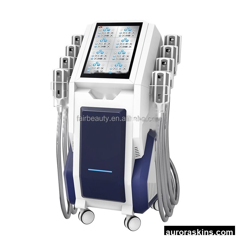 Vertical 8 Cryo Plates Non-Invasive Fat Reduction Cryo Body Slimming Machine for Beauty Salon
