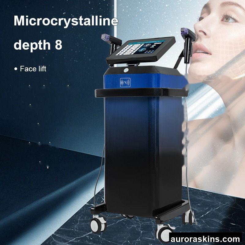 Double Handle Acne Treatment Stretch Marks Removal Anti Aging Wrinkle Removal Crystallite Depth 8mm Fractional R1F Machine