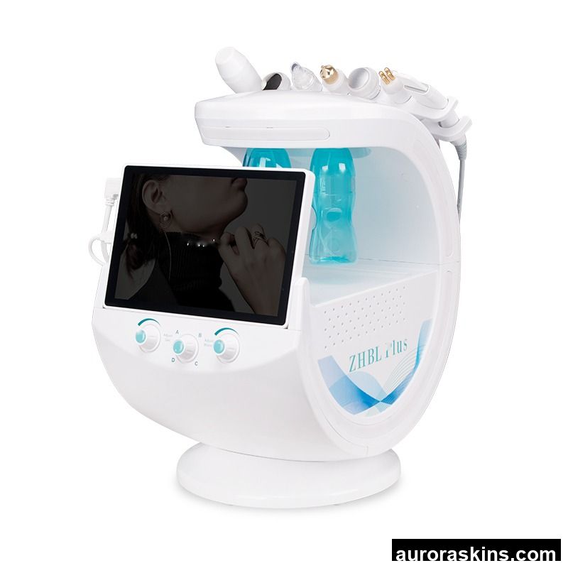 Portable Hydro Dermabrasion Machine with Analyse Analyzer for Salon Smart Ice Blue Face Oxygen Ultrasonic Skin Scrubber