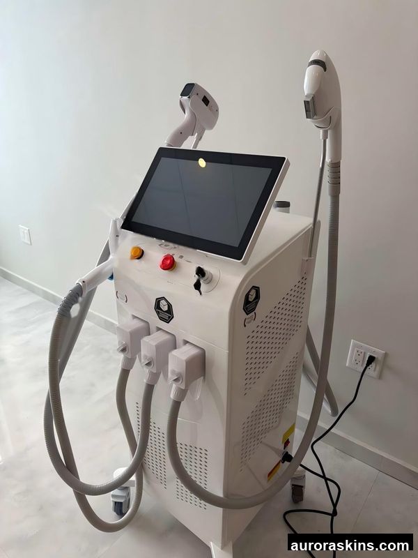 Aurora Skins a 4in1 Skincare Soprano HollywoodPeel RF Titanium Homeuse Spa Beauty Remove Hair Screen Machine Diode