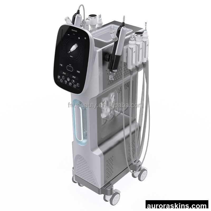 High Energy 9 in 1 Oxygen Therapy Jet Face Lifting Microdermabrasion Oxygenation Infusion Aqua Facial Device