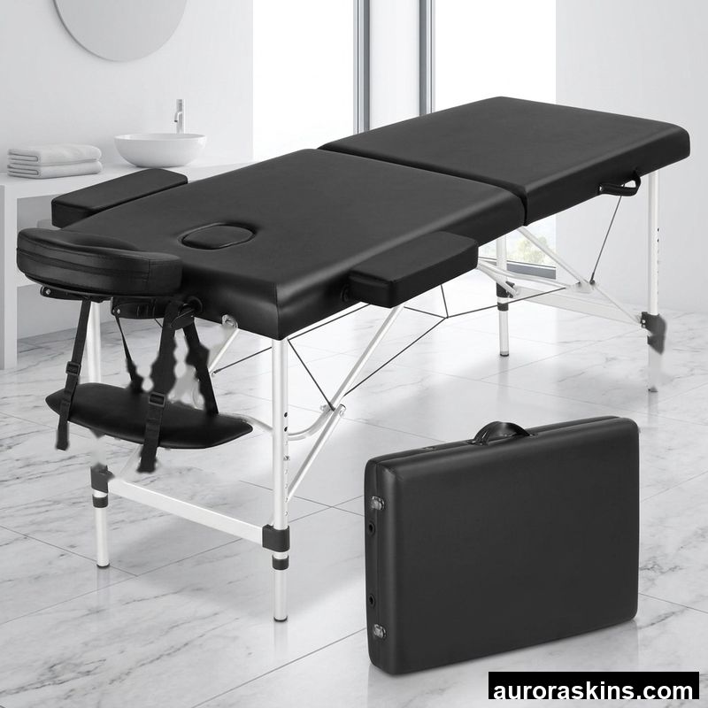 Multifunctional Folding Bed Massage Treatment Bed Can Play Mobile Phone Massage, Adjustable Portable Massage Bed