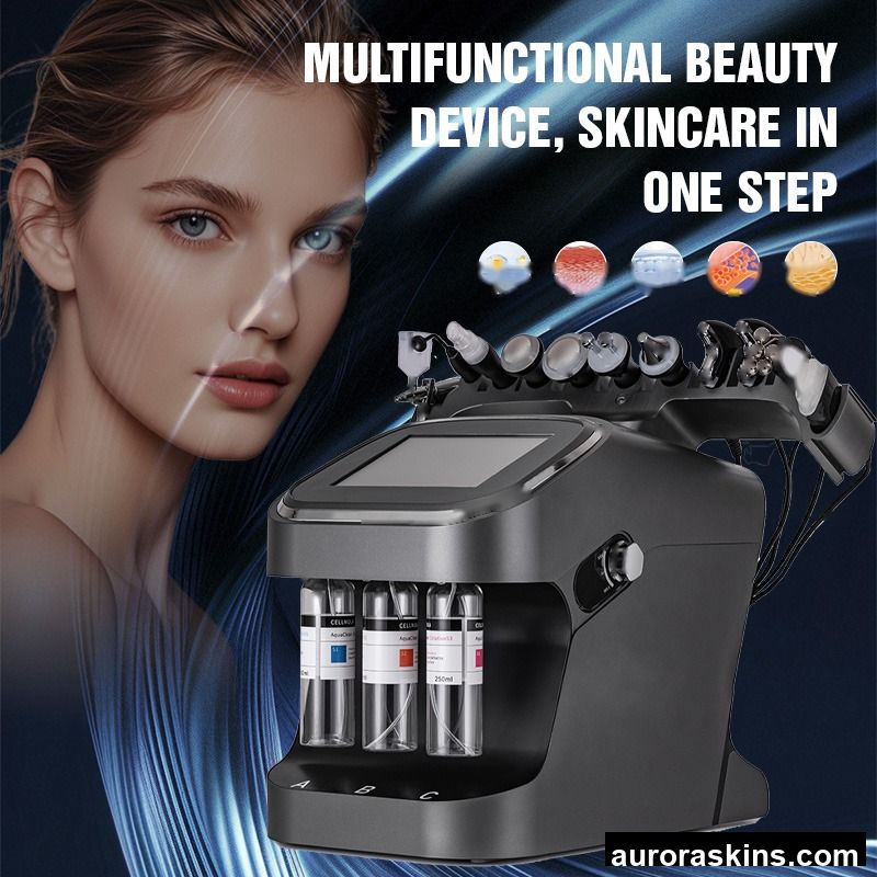 Professional Skin Scrubber Machine 10 in 1 Vacuum Blackhead Remover Beauty Machines Skin Peeling Scrubber Facial Cleaner Machine