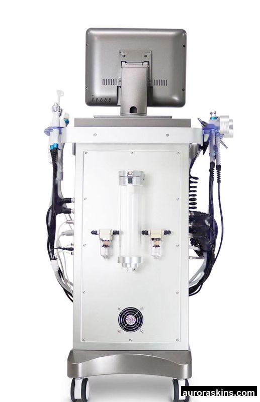Newest 14 in 1 ABS Material Oxygen Jet Microdermabrasion Machine Face Cleaning Skin Tightening Device for Beauty Salons US Plug