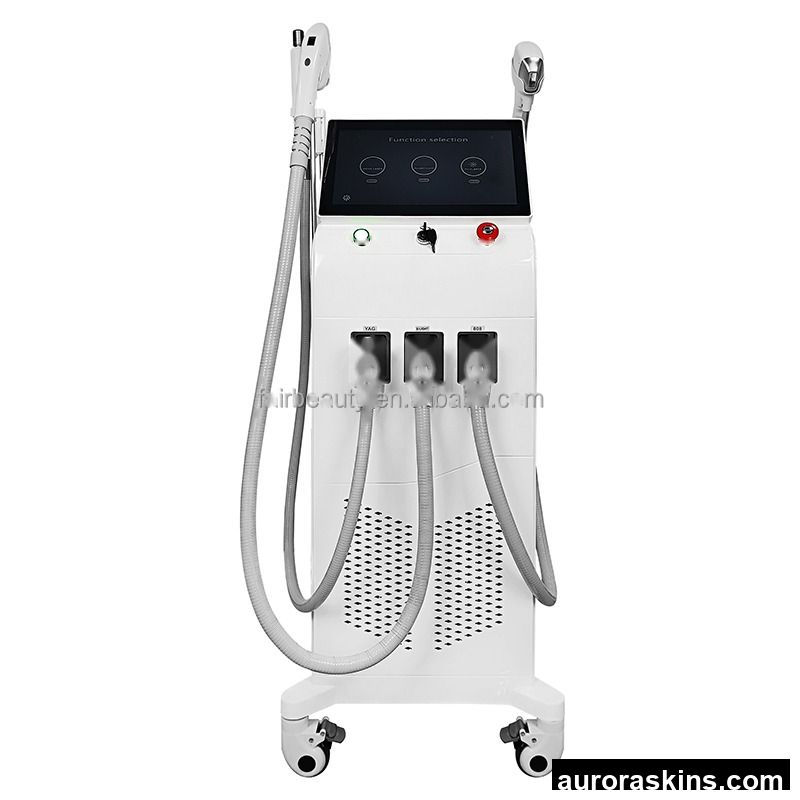 3-in-1 808nm Diode Permanent Hair Removal Pigmentation Tattoo and Removal Sapphire Dynamic Cooling Multi-Function Beauty Device