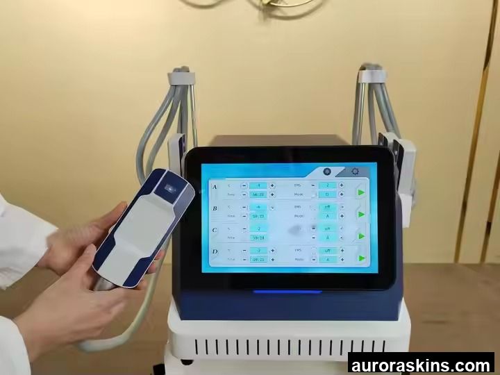 Aurora Skins a LED Display 3IN1 RF CRYO PADS 4 Handles Fat PADS Beauty Equipment Factory Price Cryo Spa Beauty Freeze